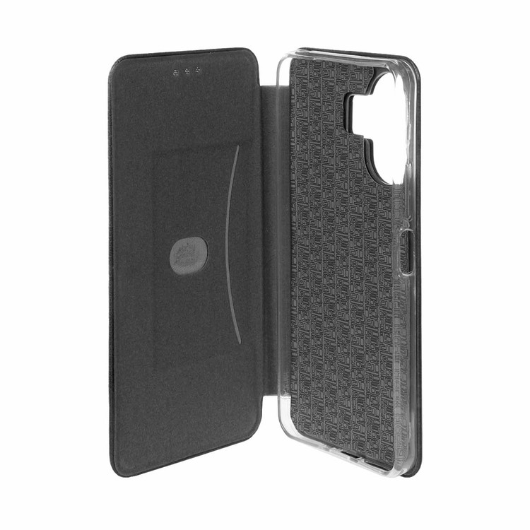 کیف چرمی موبایل حصیری مورب Xiaomi Redmi 13C / Poco C65 - مشکی