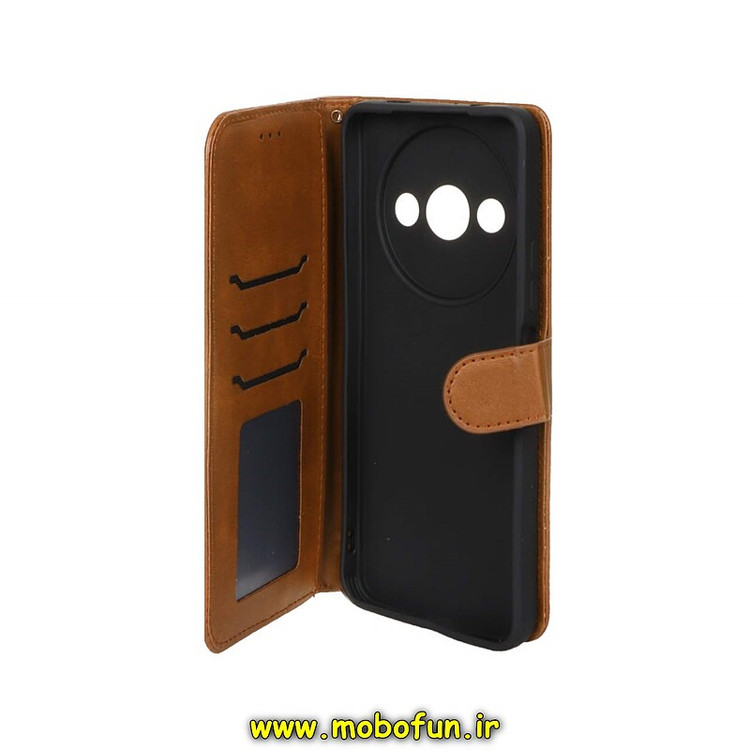 کیف چرمی مگنتی محافظ لنزدار شیائومی Redmi A3 / A3X