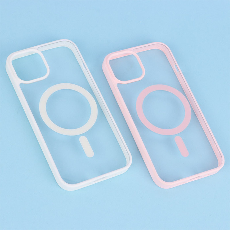 قاب PC شفاف دور رنگی مگ سیف iPhone 13