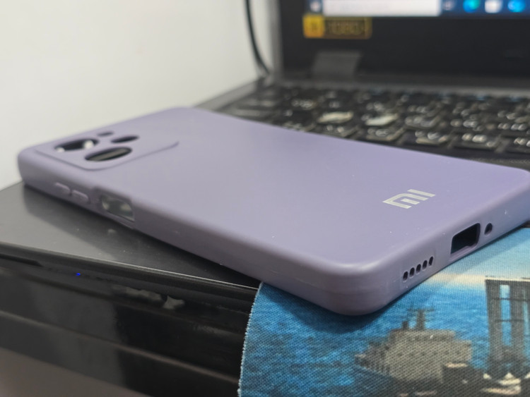 قاب نیو سیلیکون محافظ لنزدار Xiaomi Poco X5 Pro RFF - آبی فیلی