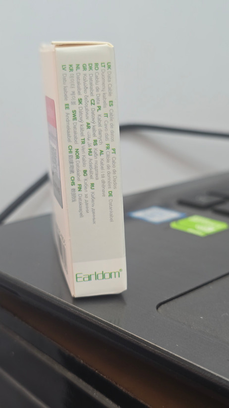 کابل شارژ و دیتا کوتاه فست شارژ پاور بانک Earldom EC-۱۶۳C-C Type-C to Type-C ۶۰w ۲۵cm