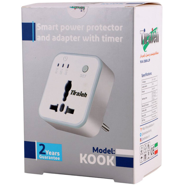 تبدیل برق 3 به 2 تایمر دار تیراژه KOOK