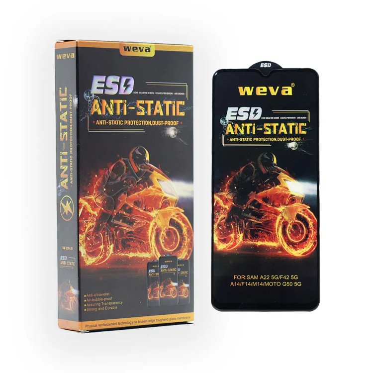 گلس آنتی استاتیک گلس ESD WEVA سامسونگ A22 5G/F42 5G/A14/F14/M14/MOTO G50 5G