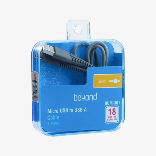 کابل شارژ و تبدیل USB به MicroUSB بیاند مدل BUM-301 طول 1 متر