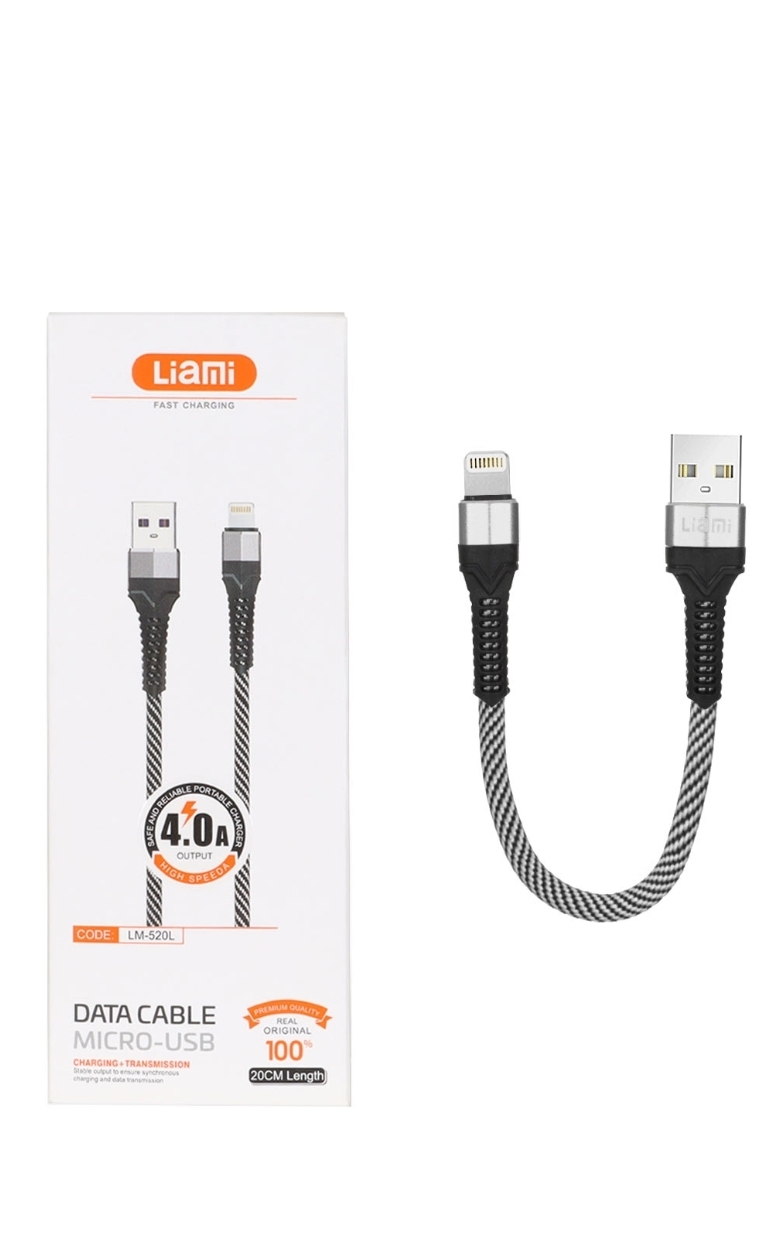 کابل شارژ فست پاوربانک آیفون Liami مدل 520-