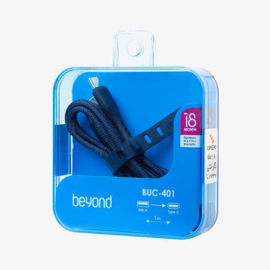 کابل شارژ و تبدیل USB به USB-C بیاند مدل 401-BUC FAST CHARGE طول 1 متر