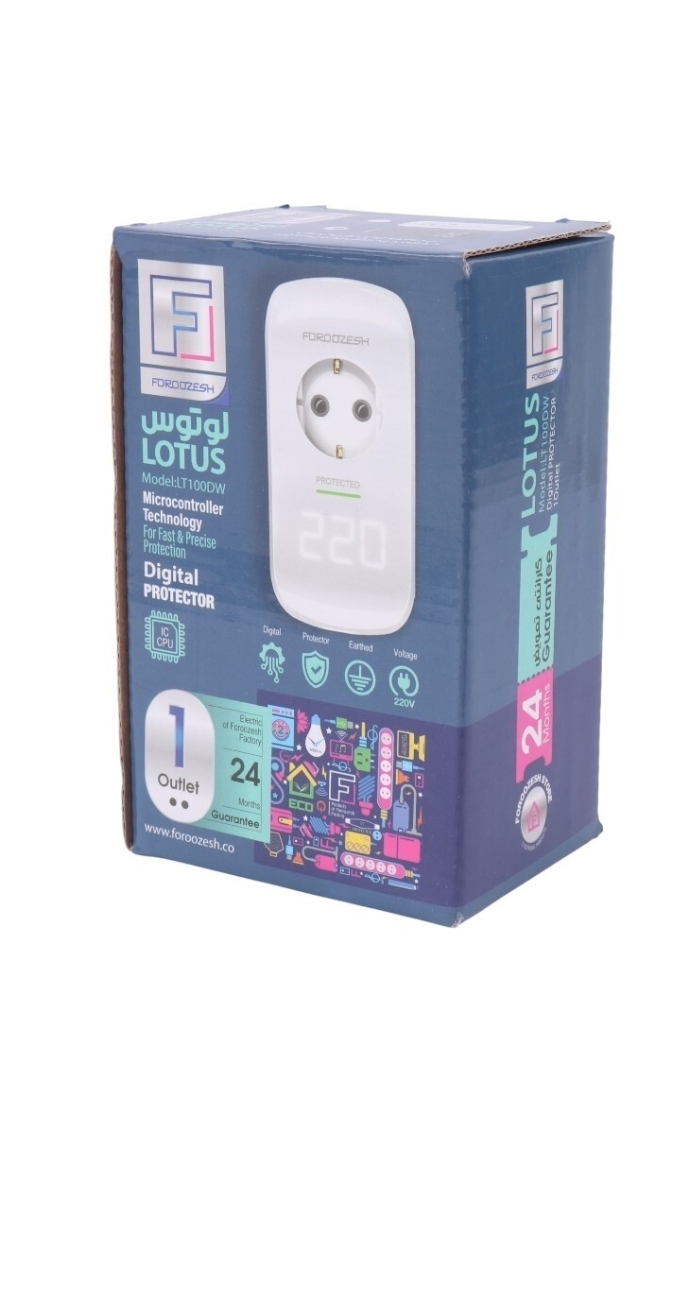 محافظ برق یخچال دیجیتال ارت دار فروزش Lotus LT100DW